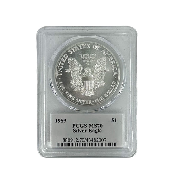 1989 $1 American Silver Eagle - PCGS MS70 - Signed by John